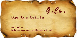 Gyertya Csilla névjegykártya